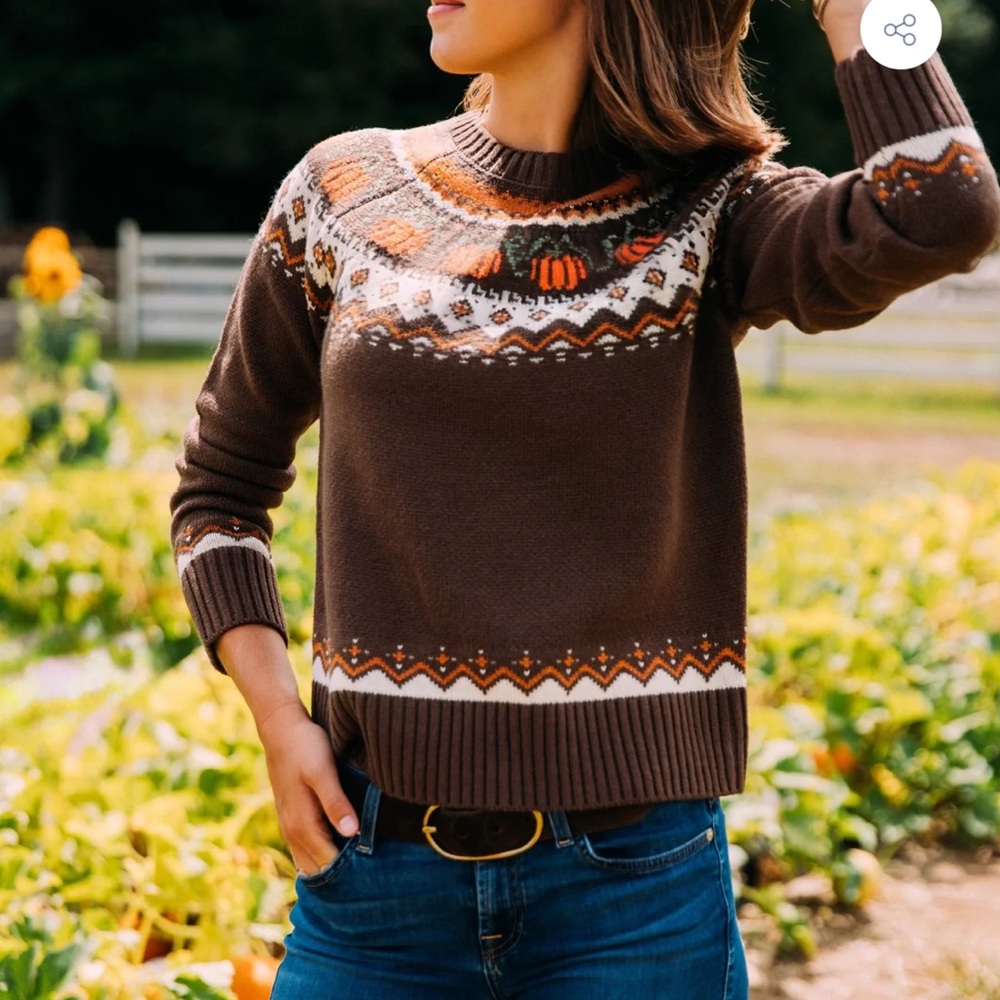 Kiel James Patrick Cozy Pumpkin Sweater in Brown
